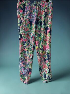 Lilly Pulitzer Multicolor Floral-Print Drawstring Pants
